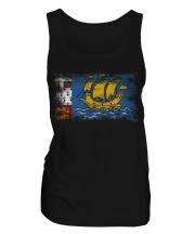 Saint Pierre And Miquelon Distressed Flag Ladies Vest