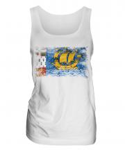 Saint Pierre And Miquelon Distressed Flag Ladies Vest