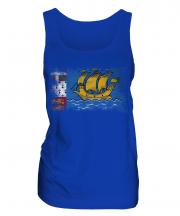 Saint Pierre And Miquelon Distressed Flag Ladies Vest