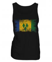 Saint Vincents And The Grenadines Distressed Flag Ladies Vest