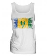 Saint Vincents And The Grenadines Distressed Flag Ladies Vest