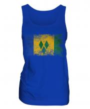 Saint Vincents And The Grenadines Distressed Flag Ladies Vest