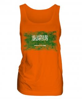 Saudi Arabia Distressed Flag Ladies Vest