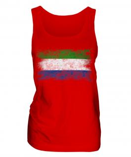 Sierra Leone Distressed Flag Ladies Vest