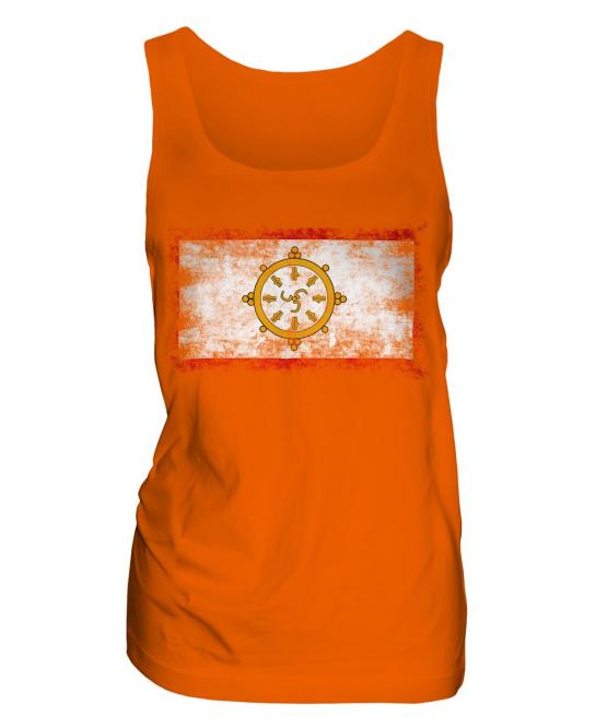Sikkim Distressed Flag Ladies Vest
