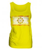 Sikkim Distressed Flag Ladies Vest
