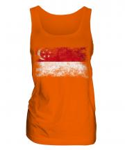 Singapore Distressed Flag Ladies Vest