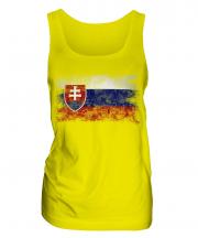 Slovakia Distressed Flag Ladies Vest