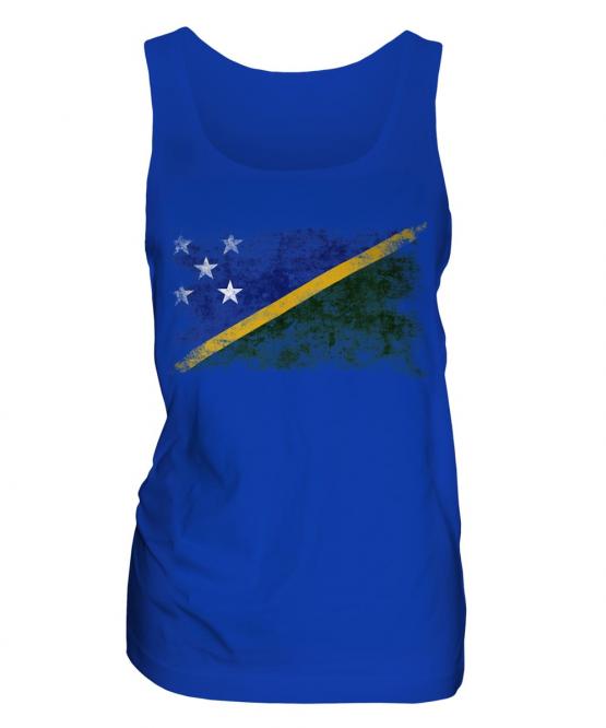Solomon Islands Distressed Flag Ladies Vest
