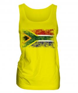 South Africa Distressed Flag Ladies Vest
