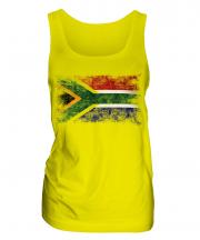 South Africa Distressed Flag Ladies Vest