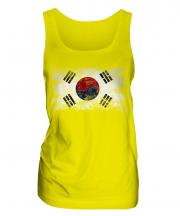 South Korea Distressed Flag Ladies Vest
