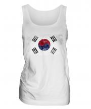 South Korea Distressed Flag Ladies Vest