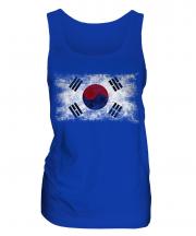 South Korea Distressed Flag Ladies Vest