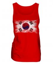 South Korea Distressed Flag Ladies Vest