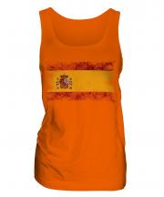 Spain Distressed Flag Ladies Vest
