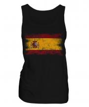 Spain Distressed Flag Ladies Vest