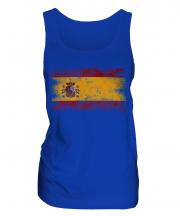 Spain Distressed Flag Ladies Vest