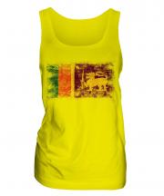 Sri Lanka Distressed Flag Ladies Vest