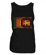 Sri Lanka Distressed Flag Ladies Vest