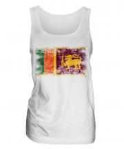 Sri Lanka Distressed Flag Ladies Vest
