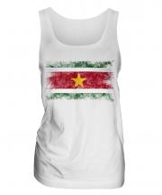Suriname Distressed Flag Ladies Vest