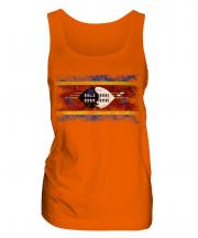 Swaziland Distressed Flag Ladies Vest