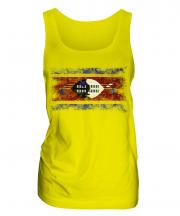 Swaziland Distressed Flag Ladies Vest