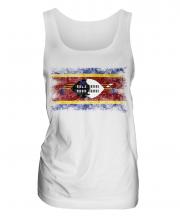 Swaziland Distressed Flag Ladies Vest