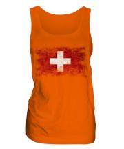 Switzerland Distressed Flag Ladies Vest