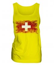 Switzerland Distressed Flag Ladies Vest