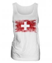 Switzerland Distressed Flag Ladies Vest