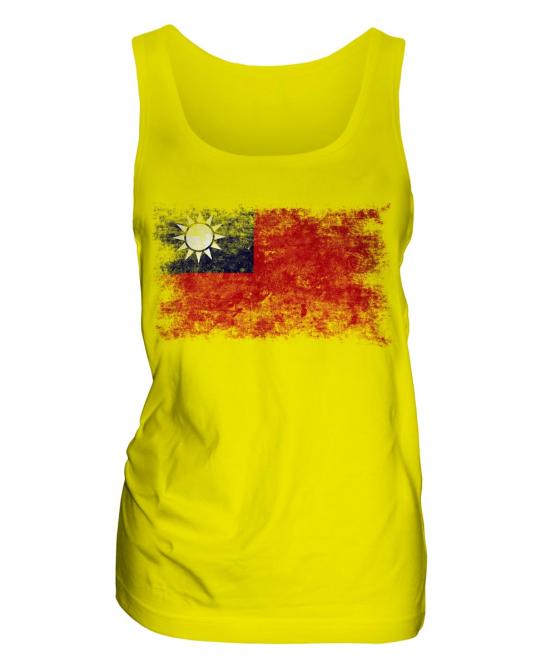 Taiwan Distressed Flag Ladies Vest