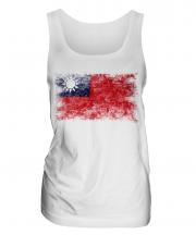 Taiwan Distressed Flag Ladies Vest