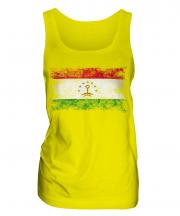 Tajikistan Distressed Flag Ladies Vest
