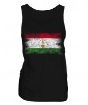 Tajikistan Distressed Flag Ladies Vest