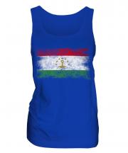 Tajikistan Distressed Flag Ladies Vest