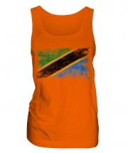 Tanzania Distressed Flag Ladies Vest