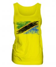 Tanzania Distressed Flag Ladies Vest