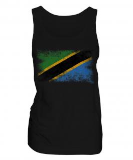 Tanzania Distressed Flag Ladies Vest