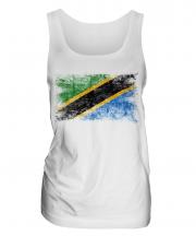 Tanzania Distressed Flag Ladies Vest
