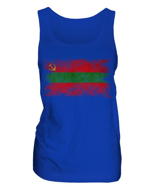 Transnistria Distressed Flag Ladies Vest