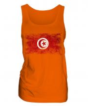 Tunisia Distressed Flag Ladies Vest
