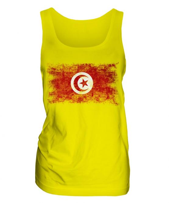 Tunisia Distressed Flag Ladies Vest