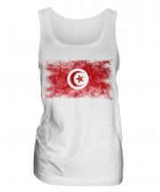 Tunisia Distressed Flag Ladies Vest