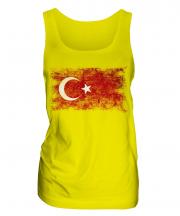 Turkey Distressed Flag Ladies Vest