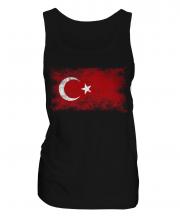 Turkey Distressed Flag Ladies Vest