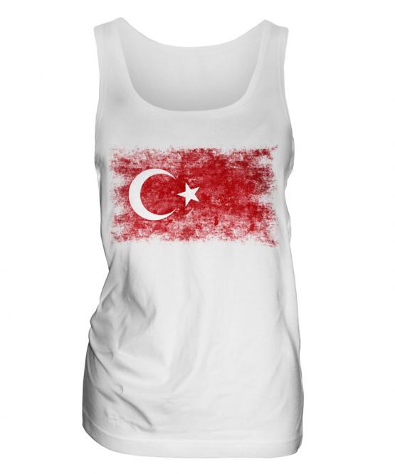 Turkey Distressed Flag Ladies Vest