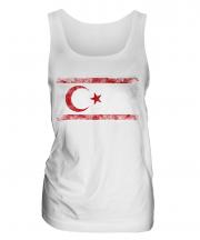 Turkish Republic Of Northern Cyprus Distressed Flag Ladies Vest