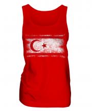 Turkish Republic Of Northern Cyprus Distressed Flag Ladies Vest